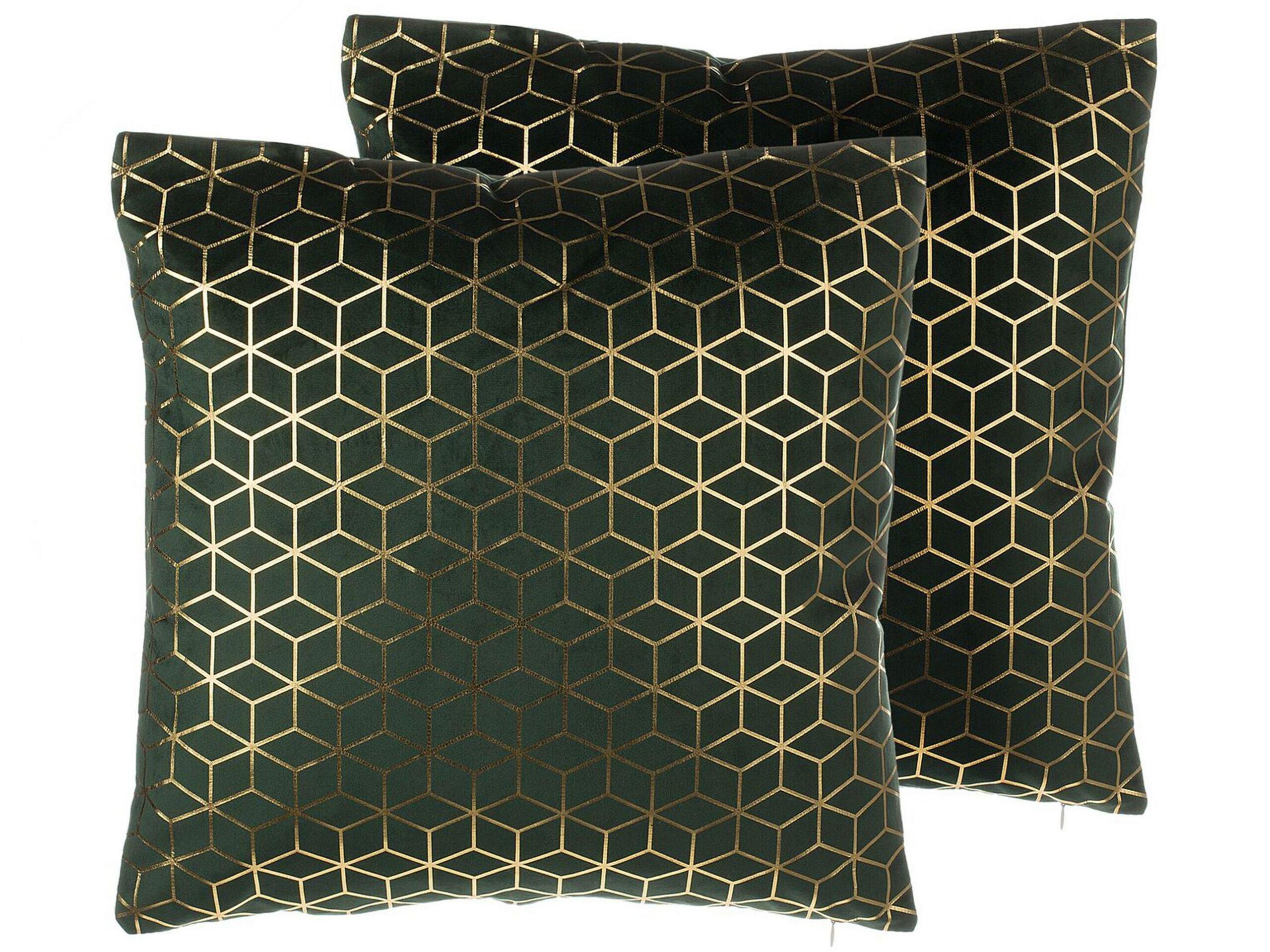 Beliani Lot de 2 coussins en Velours Glamour CELOSIA  