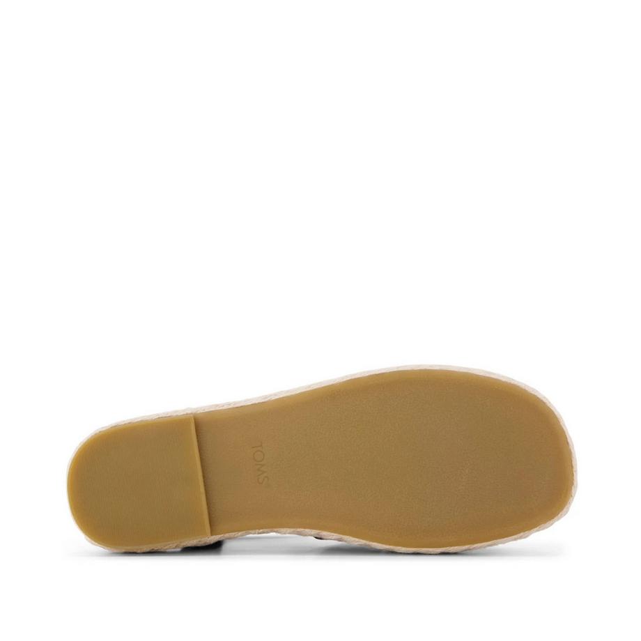 TOMS Damen Ledersandalen Fisherman-Stil mit geflochtener Plattform  