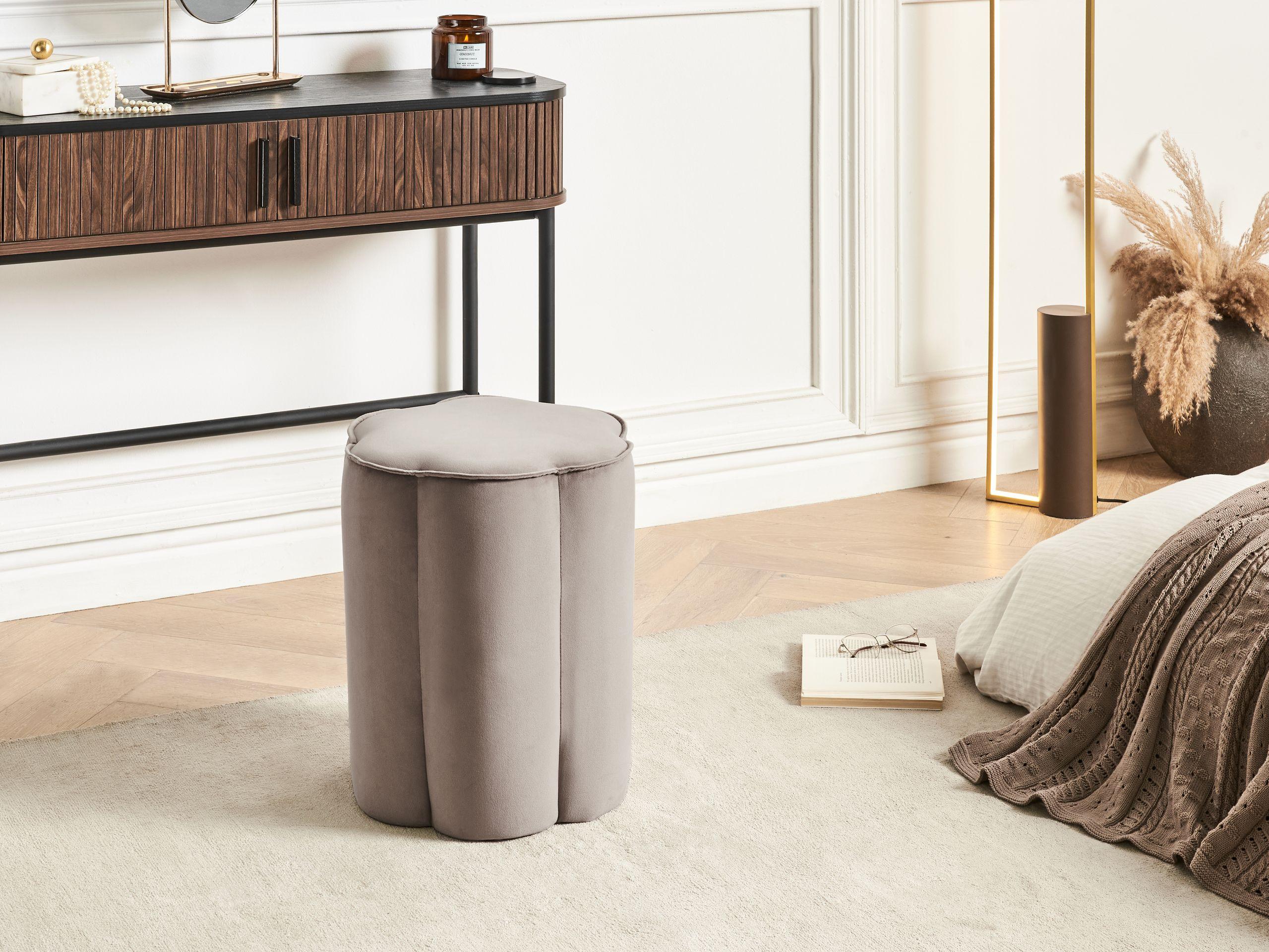 Beliani Pouf aus Samtstoff Modern TAPPEN  