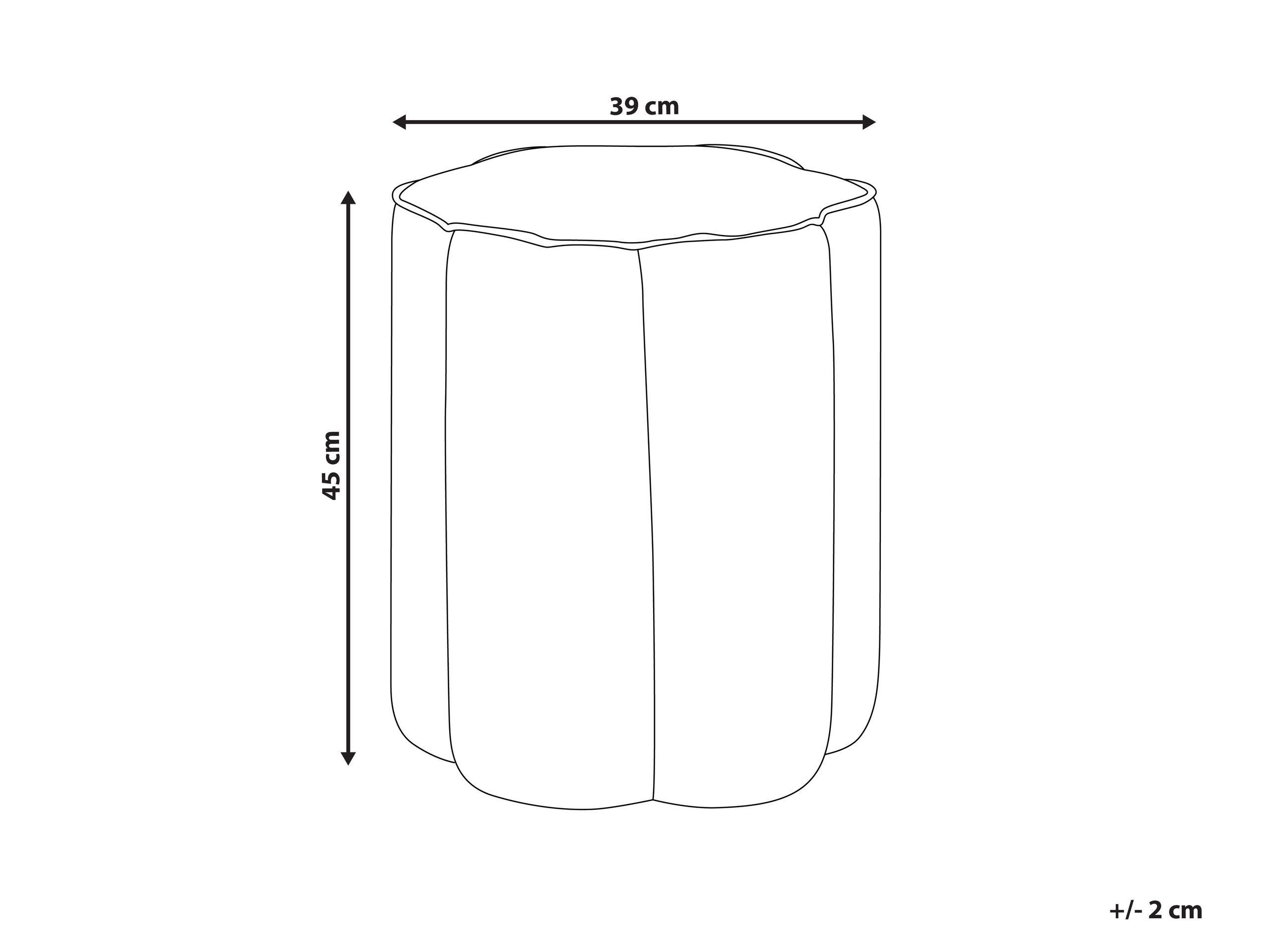 Beliani Pouf aus Samtstoff Modern TAPPEN  