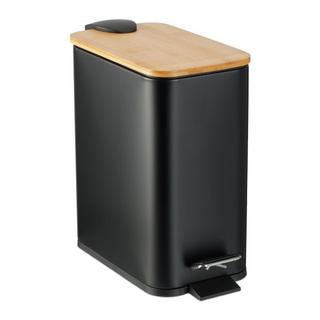 Northix Abfallbehälter für Badezimmer 5 Liter mit Bambusdeckel  