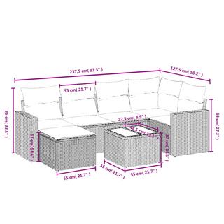 VidaXL Garten sofagarnitur poly-rattan  