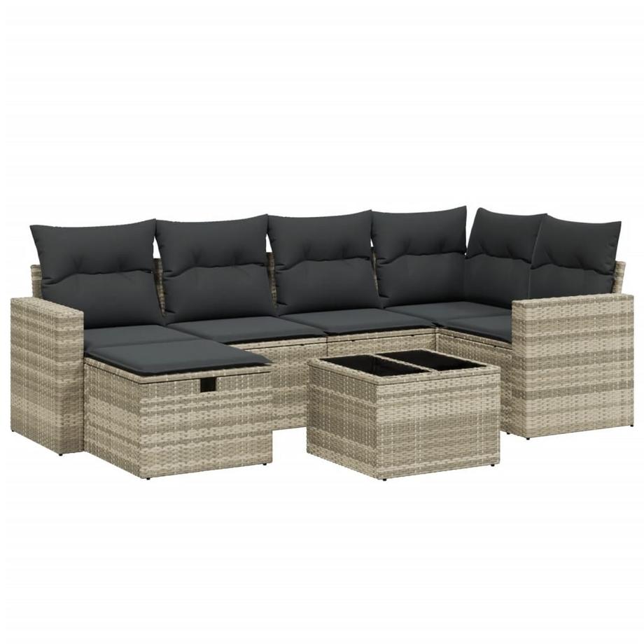 set divano da giardino Polirattan