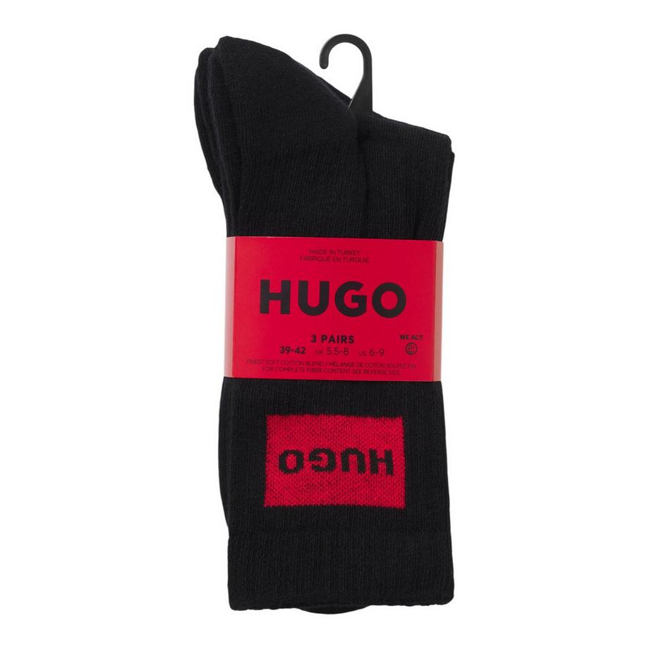 HUGO Calzini Cotone Biologico Pettinato Misura  (Confezione da due)  