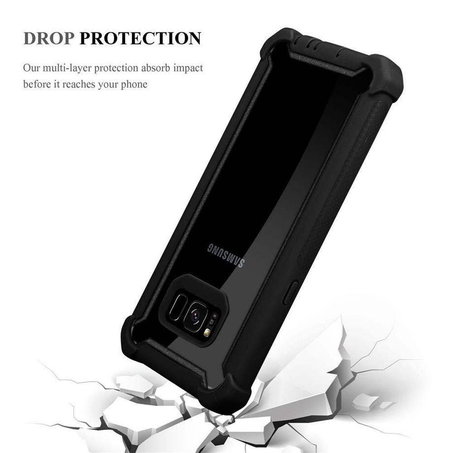 Cadorabo  Hülle für Samsung Galaxy S8 PLUS 2-in-1 TPU Silikon-Rand Glas-Rücken 