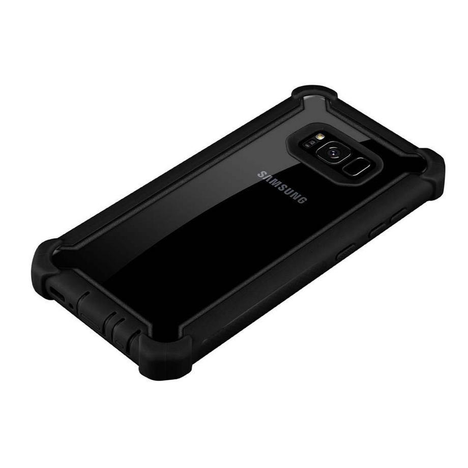 Cadorabo  Hülle für Samsung Galaxy S8 PLUS 2-in-1 TPU Silikon-Rand Glas-Rücken 