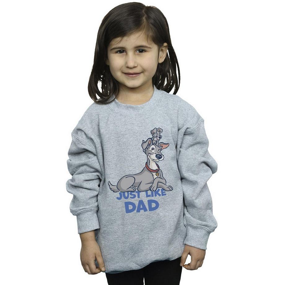 Disney  Lady And The Tramp Just Like Dad Sweatshirt 