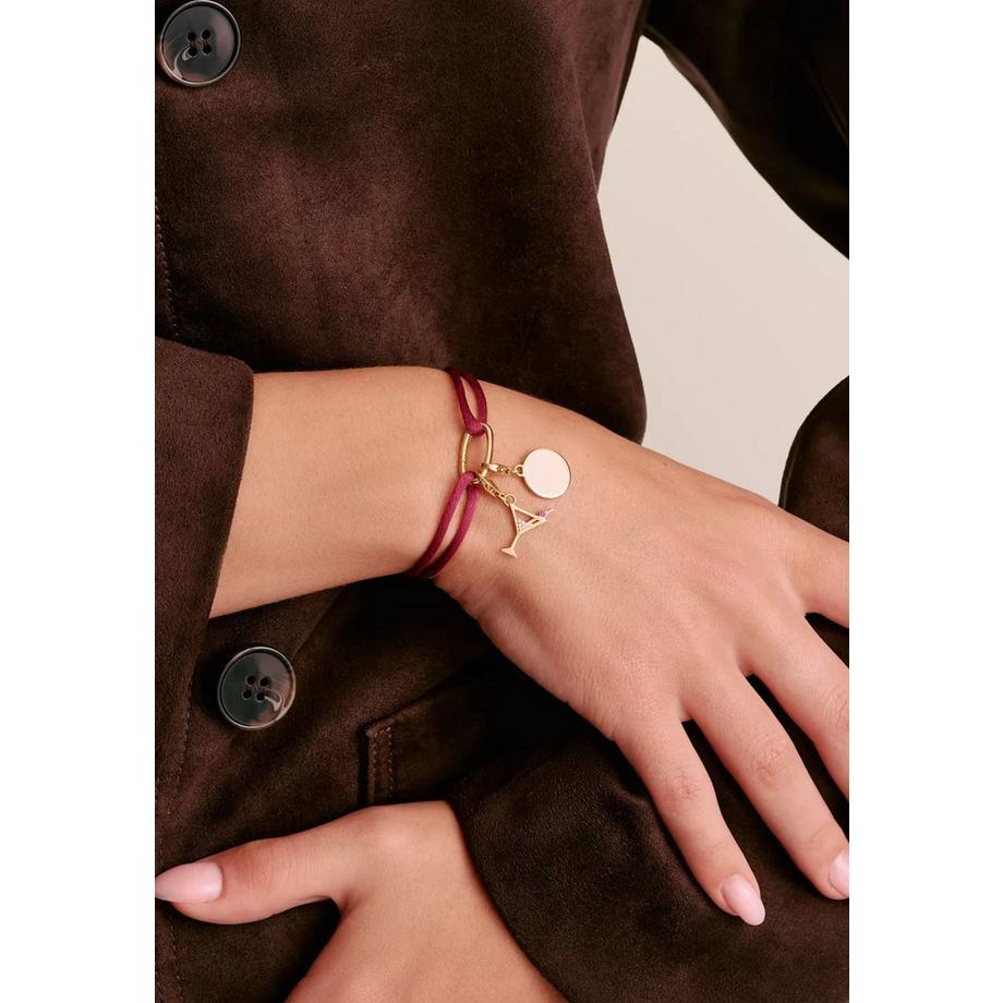 Thomas Sabo  Textilarmband Rot Connect 18k Veret 