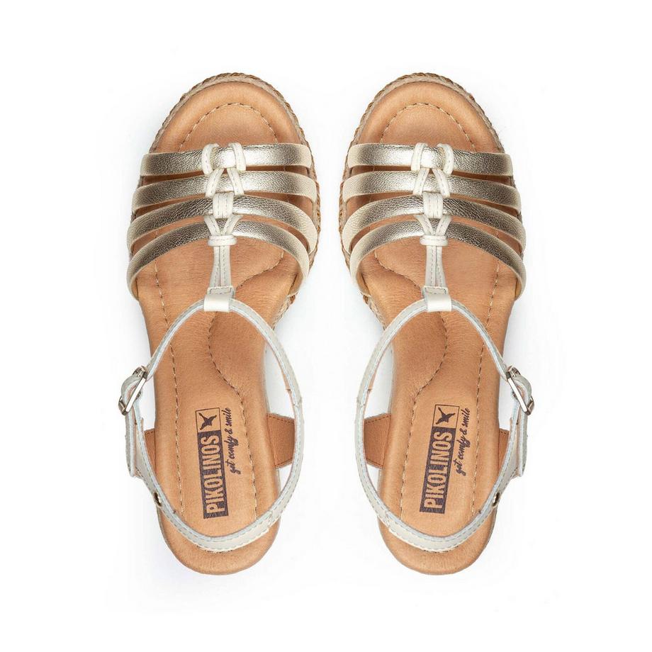 Pikolinos Ronda Sandali Zeppa in Pelle  