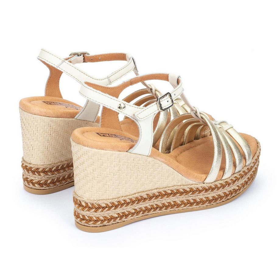 Pikolinos Ronda Sandali Zeppa in Pelle  