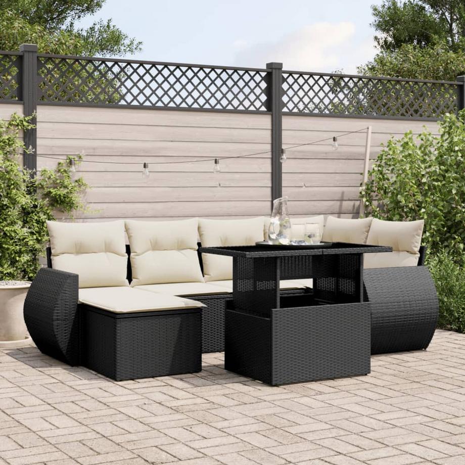 VidaXL Ensemble de canapés de jardin rotin synthétique  