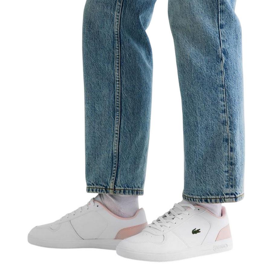 LACOSTE Tclip Leder Sneaker Niedrig Geschnitten Flach  