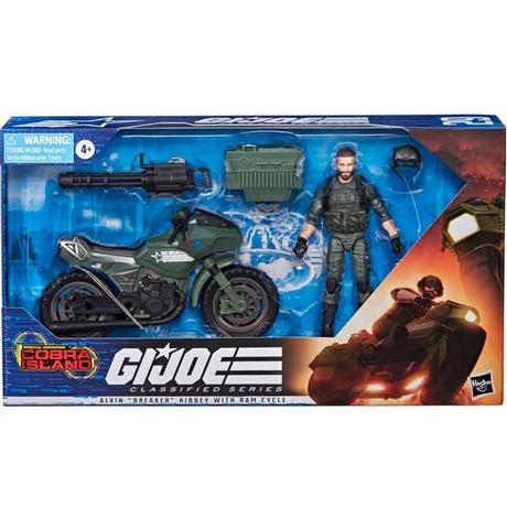 Hasbro  GI Joe Special Missions: Cobra Island Classified Series Alvin "Breaker" Kibbey with RAM Cycle Action Figure & Vehicle 