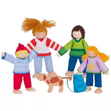 Biegepuppen Camping-Familie