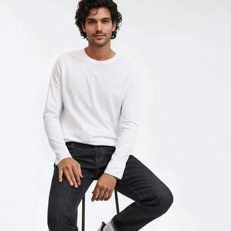 La Redoute Collections Langarmshirt Rundhalsausschnitt  