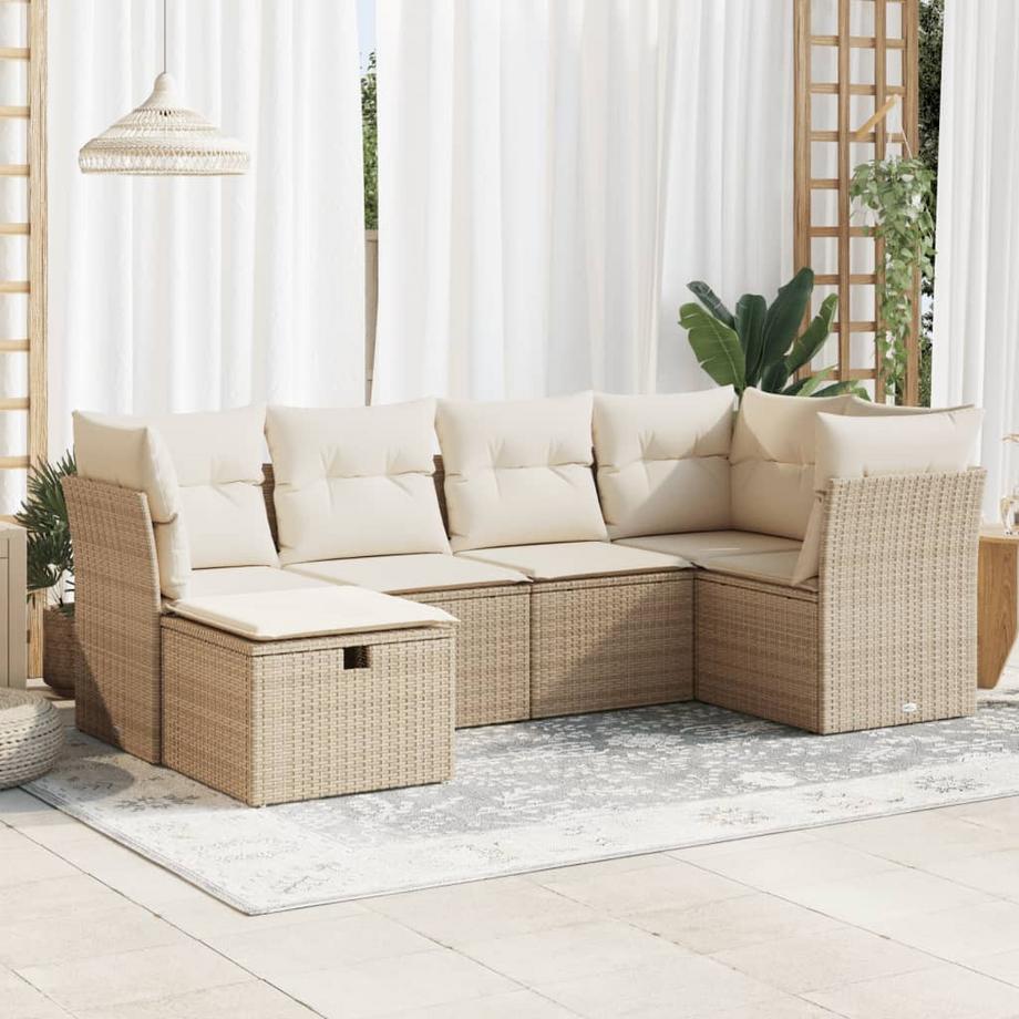 VidaXL Ensemble de canapés de jardin rotin synthétique  