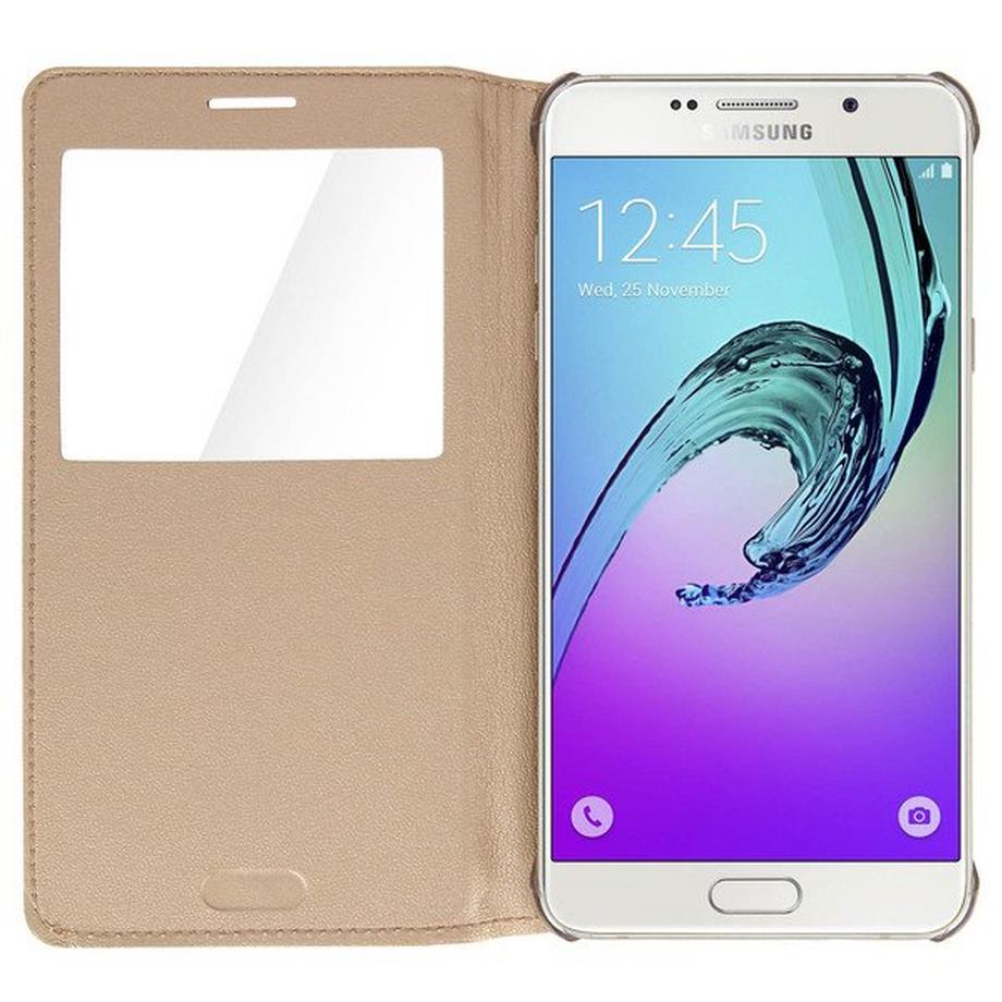 Avizar  Etui Fenêtre Or Samsung Galaxy J5 2016 