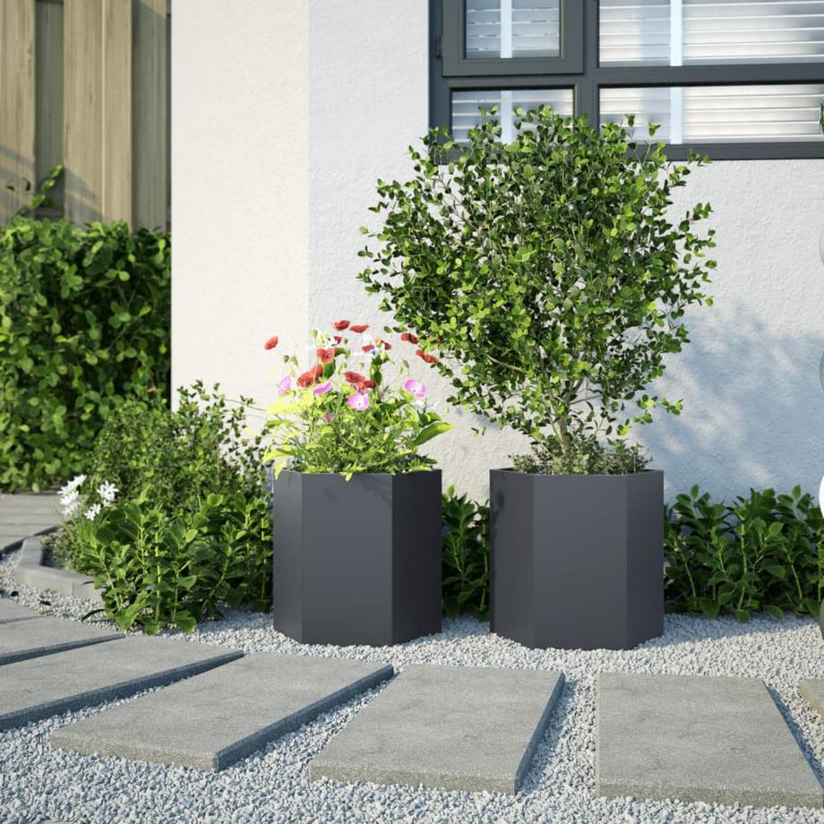 VidaXL Pflanzkübel metall  