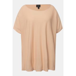 Ulla Popken  Pull oversize à manches longues, encolure bateau et manches chauve-souris 