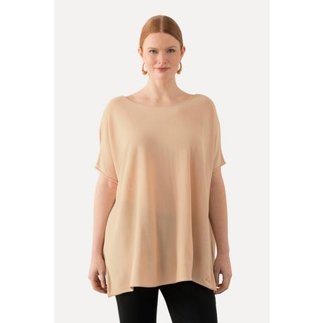 Ulla Popken  Pull oversize à manches longues, encolure bateau et manches chauve-souris 