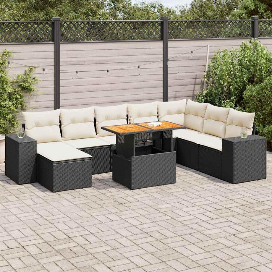 VidaXL set divano da giardino Polirattan  