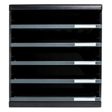 Module de classement Modulo Ecoblack 5 tiroirs ouverts