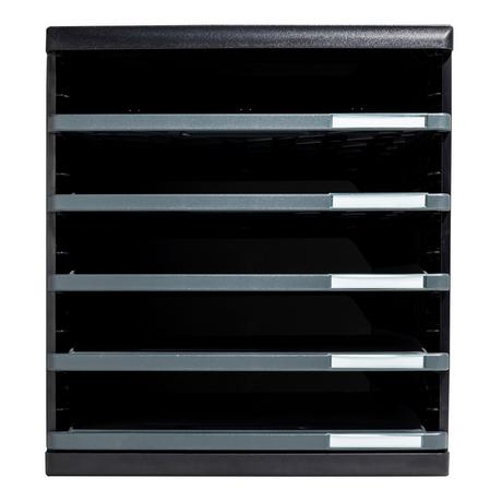 Exacompta Module de classement Modulo Ecoblack 5 tiroirs ouverts  