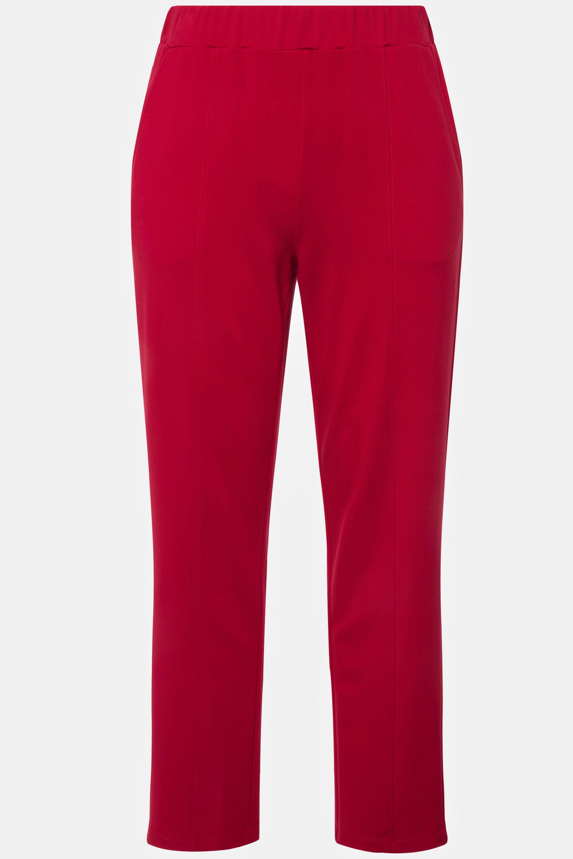 Ulla Popken  Pantalon en jersey, avec plis. Jambe carotte et taille élastique. 