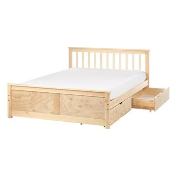 Lit avec tiroirs de rangement en Bois de pin Scandinave OLENDON