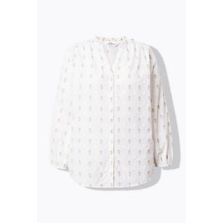 Studio Untold Blusa Loose Shape Motivo Tessuto Maniche Lunghe a Palloncino  