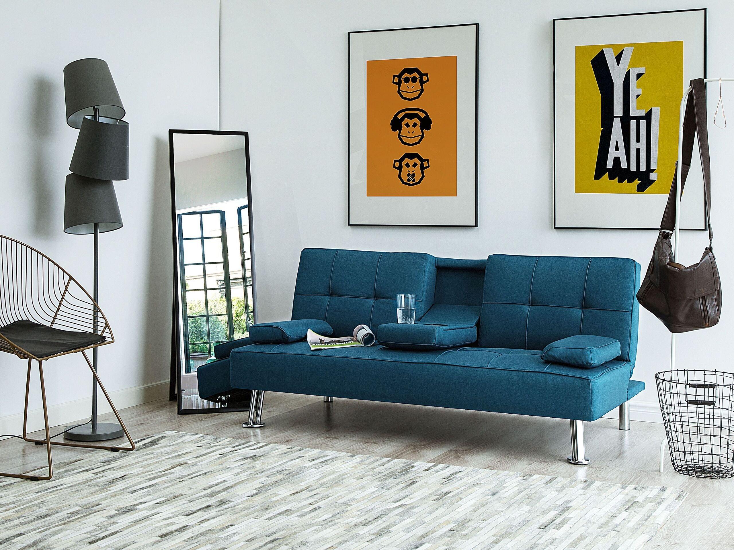 Beliani Schlafsofa aus Polyester Modern ROXEN  