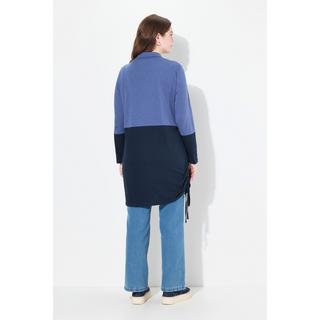 Ulla Popken T-shirt long Col montant Cordon de serrage  