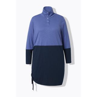 Ulla Popken T-shirt long Col montant Cordon de serrage  