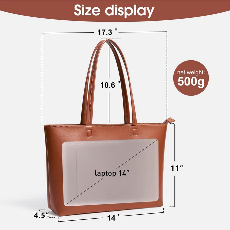 Only-bags.store Einkaufstasche Handtasche Stilvolle große Umhängetasche mit Reißverschluss und Tasche Laptop  