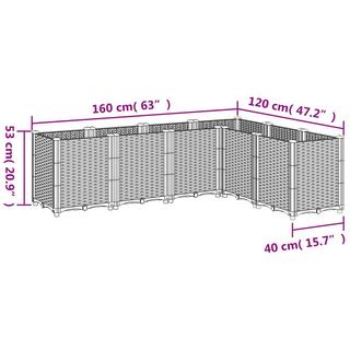 VidaXL Jardinière polypropylène  