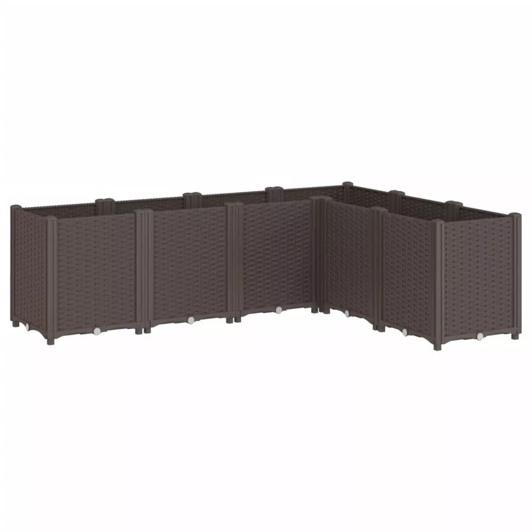 Fioriera Da Giardino Marrone 160x120x53 Cm In Pp - Vidaxl