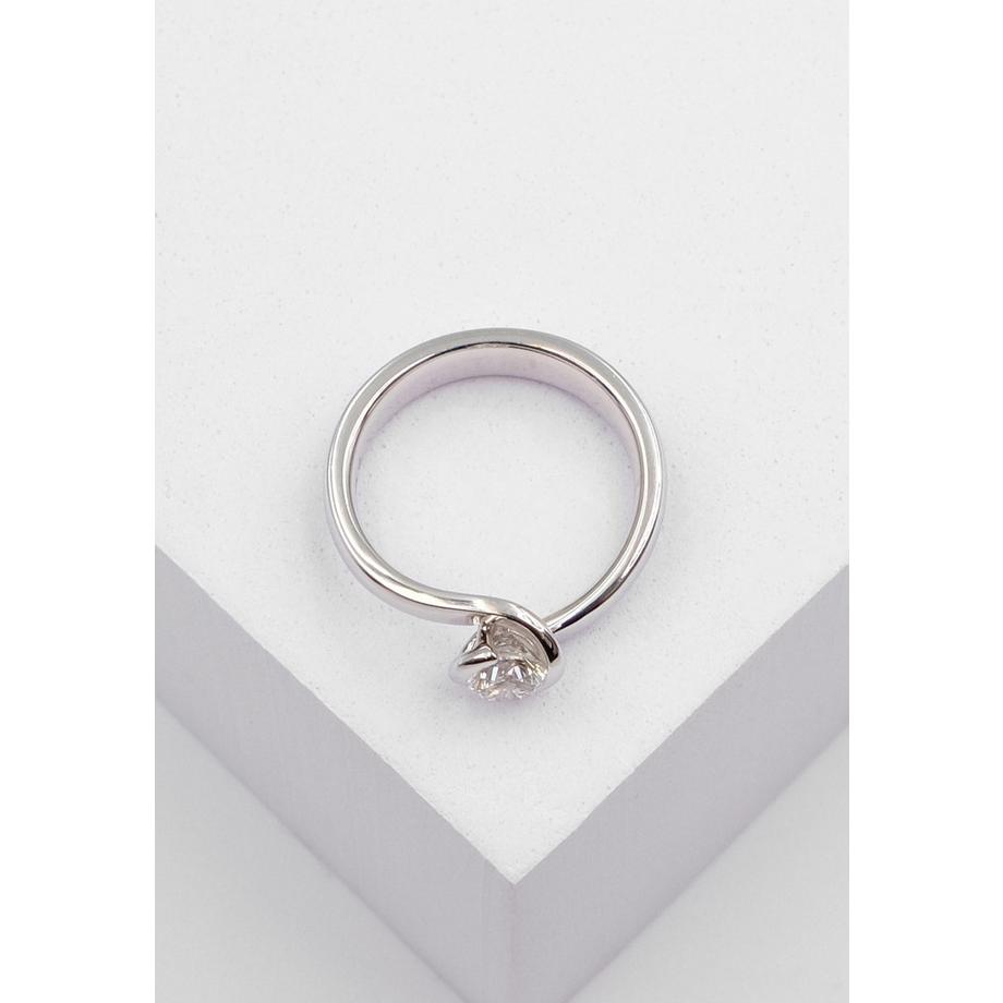 MUAU Schmuck  Solitaire Ring Diamant 0.50ct. Weissgold 750 
