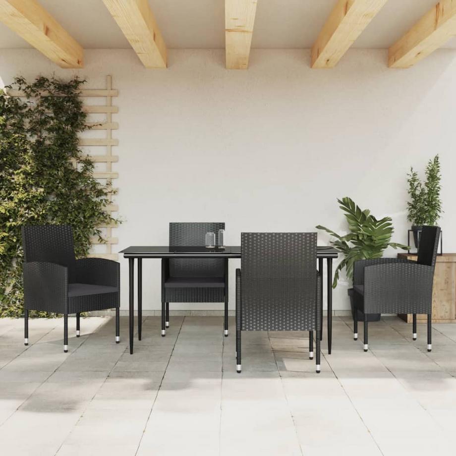 VidaXL Ensemble à manger de jardin rotin synthétique  