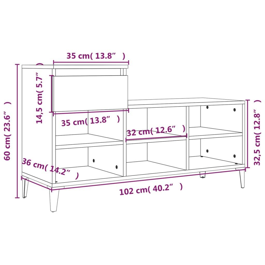 VidaXL scarpiera Legno multistrato  