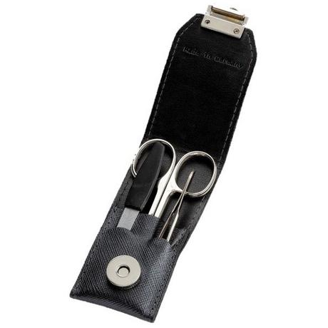HERBA  Herba.Manikür Set 3-teilig vernickelt im Stecketui, schwarz 