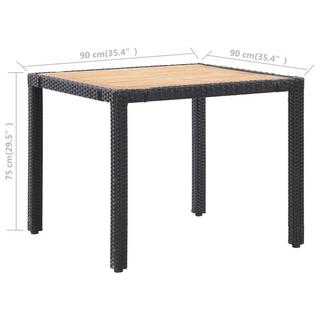 VidaXL Table et chaise de jardin rotin synthétique  