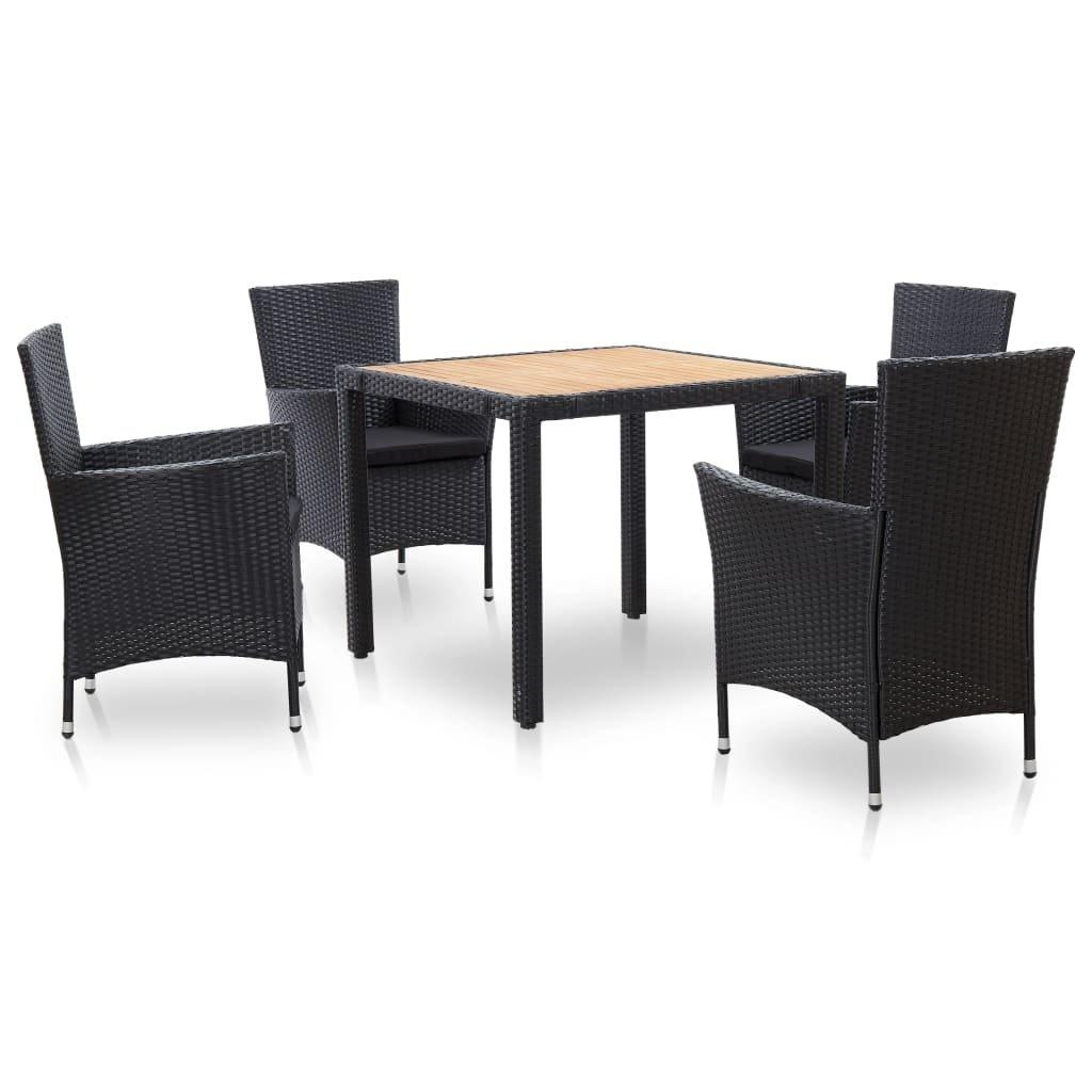 VidaXL Table et chaise de jardin rotin synthétique  