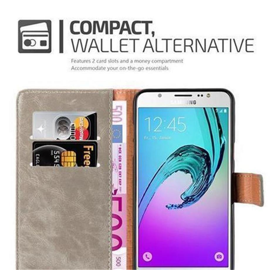Cadorabo  Hülle für Samsung Galaxy J7 2016 Magnetverschluss, Kartenfach 