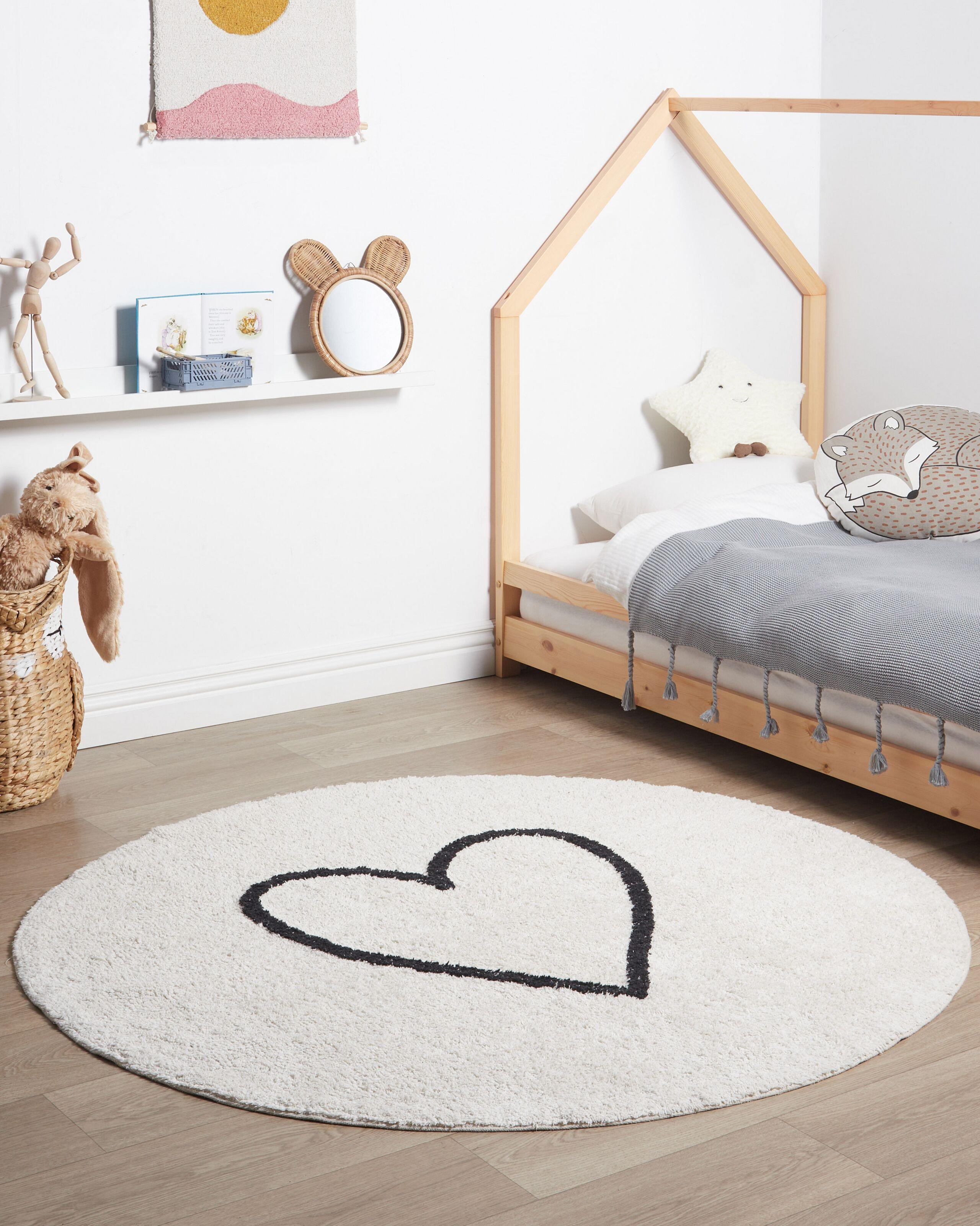 Beliani Tapis en Coton Moderne HEART  