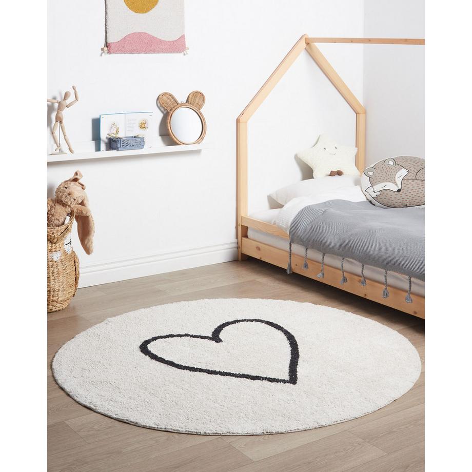 Beliani Tapis enfant en Coton  HEART  