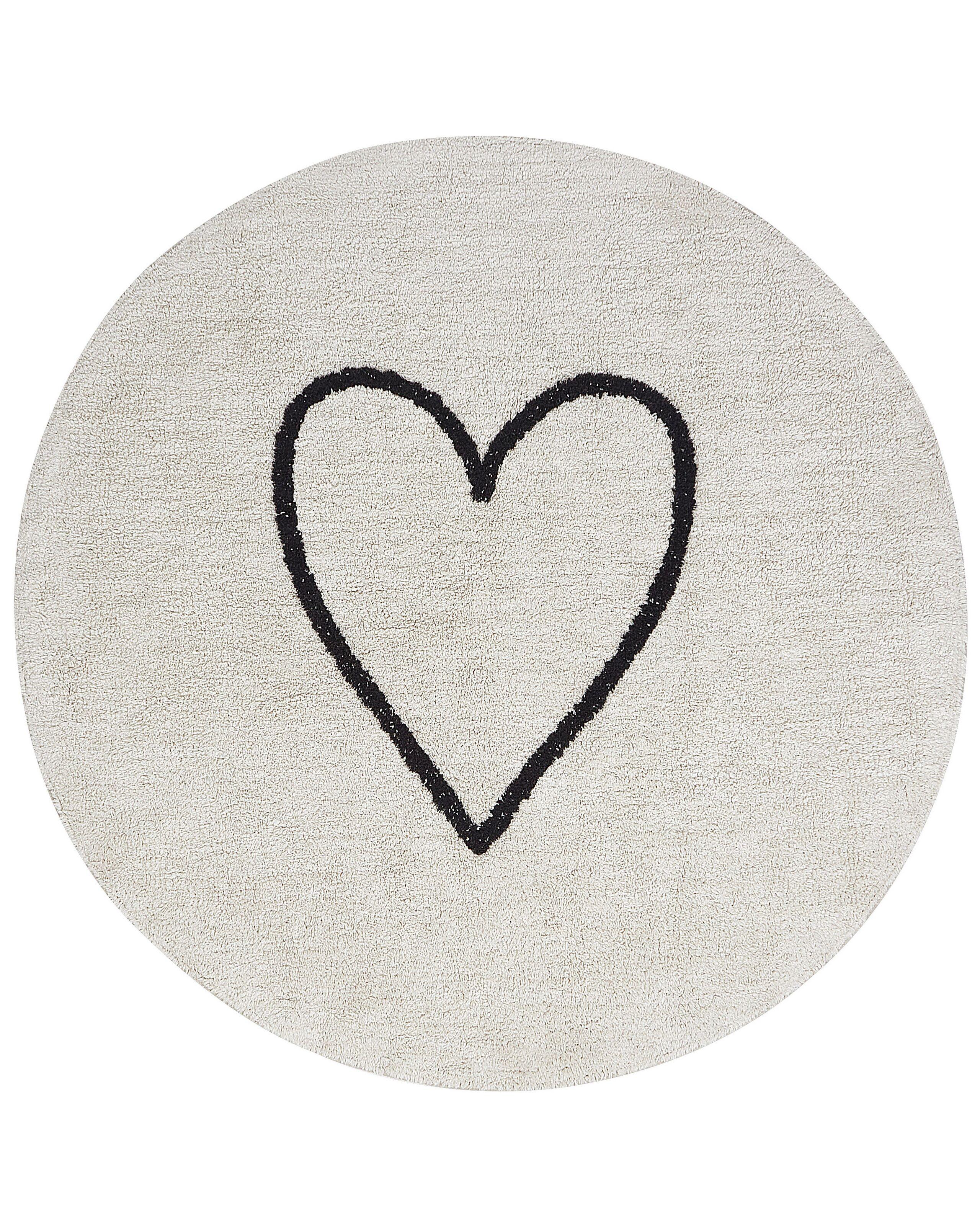 Beliani Tapis en Coton Moderne HEART  