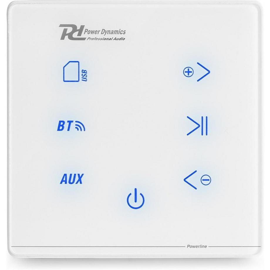 Power Dynamics  PL-A100W Wand-Einbauverstärker 4x 25W BT, weiss 
