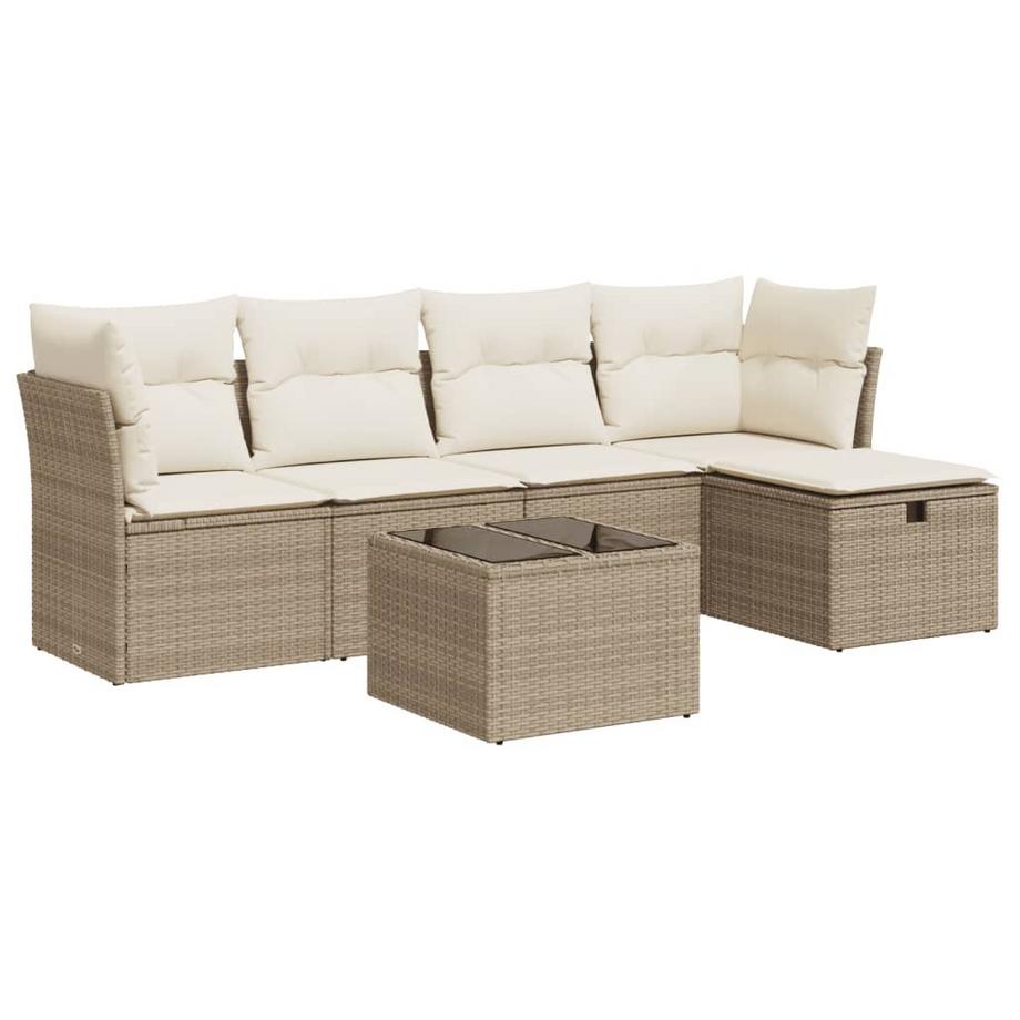 set di divani da giardino Polirattan