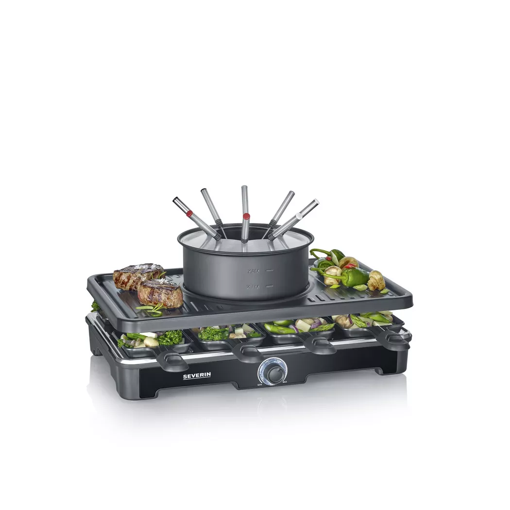 SEVERIN Raclette-Fondue-Kombination RG 2347, 1.400 Watt