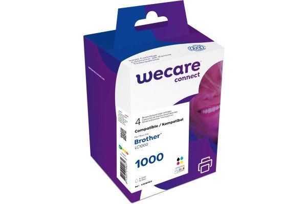 wecare  WECARE Multipack rebuilt CMYBK LC1000VAL z.Brother DCP-130 1x22/3x13ml 